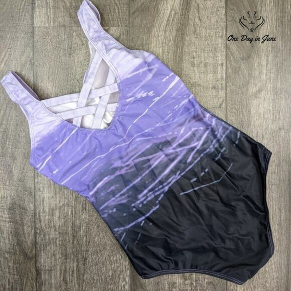 Aleumdr Color Block Print One Piece Swimsuit Size M - Picture 4 of 4